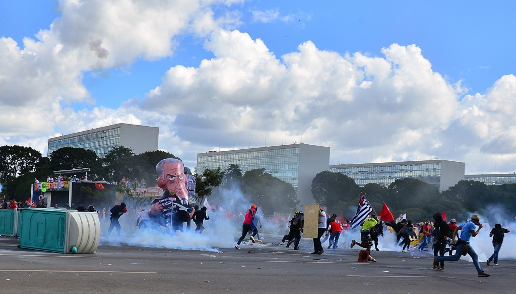 Protesto ontem em Brasília (fonte: UGT)
